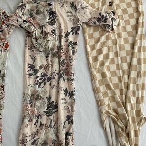Lou Lou & Company Floral and Checkered Knotted gowns
